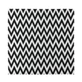 Black And White Zigzag Pattern Print Silk Bandana