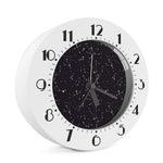 Black And White Zodiac Stars Print Alarm Clock