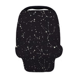 Black And White Zodiac Stars Print Baby Seat Cover