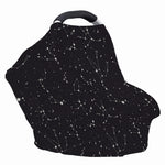 Black And White Zodiac Stars Print Baby Seat Cover