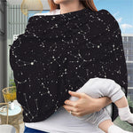 Black And White Zodiac Stars Print Baby Seat Cover