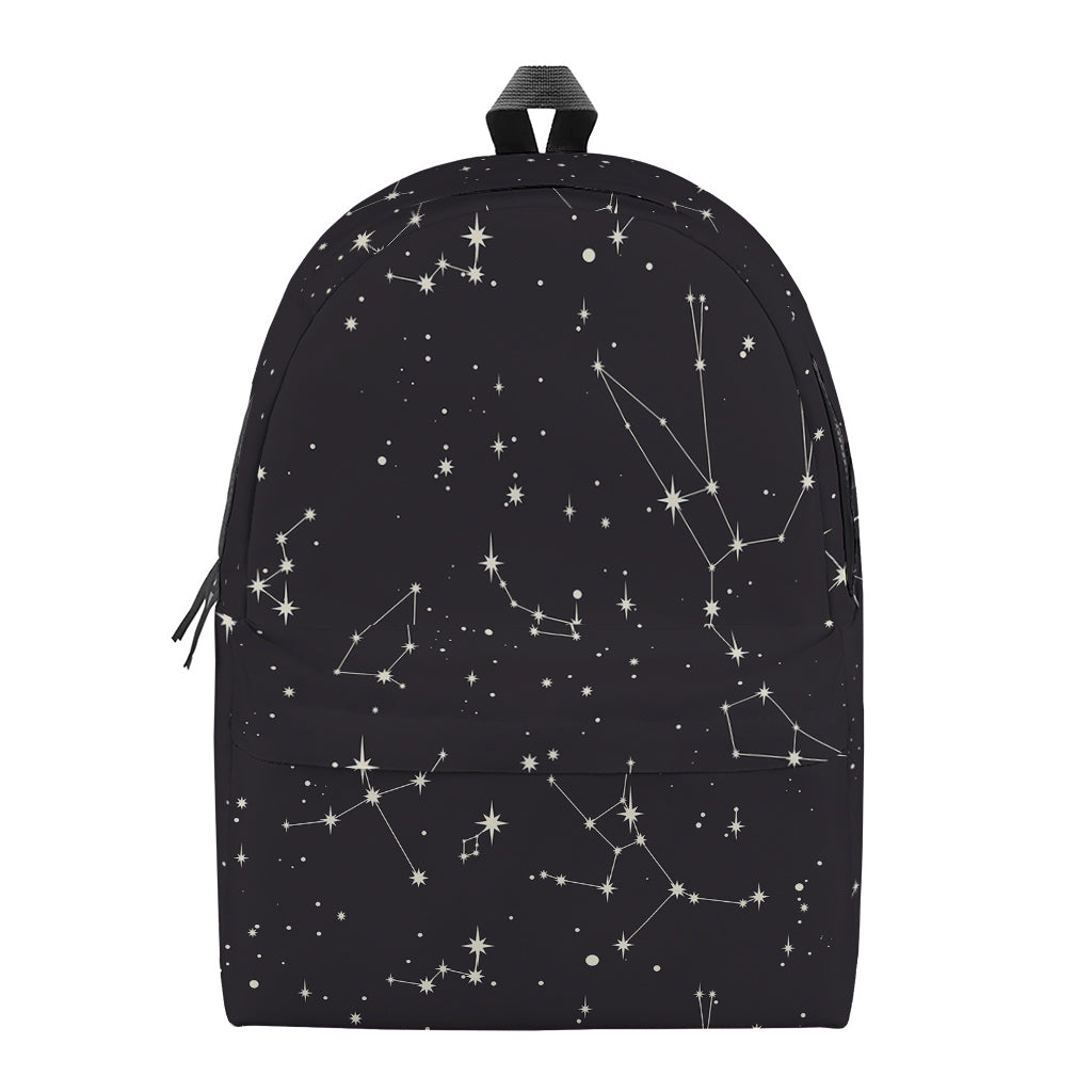 Black And White Zodiac Stars Print Backpack