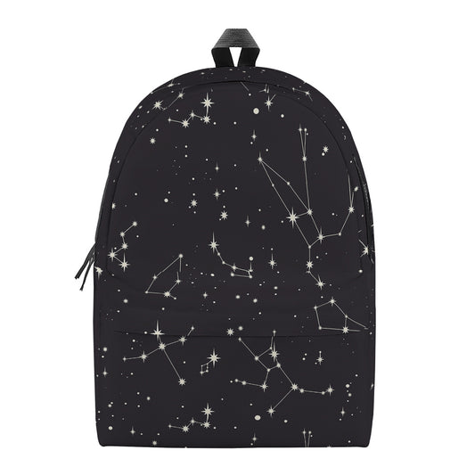 Black And White Zodiac Stars Print Backpack