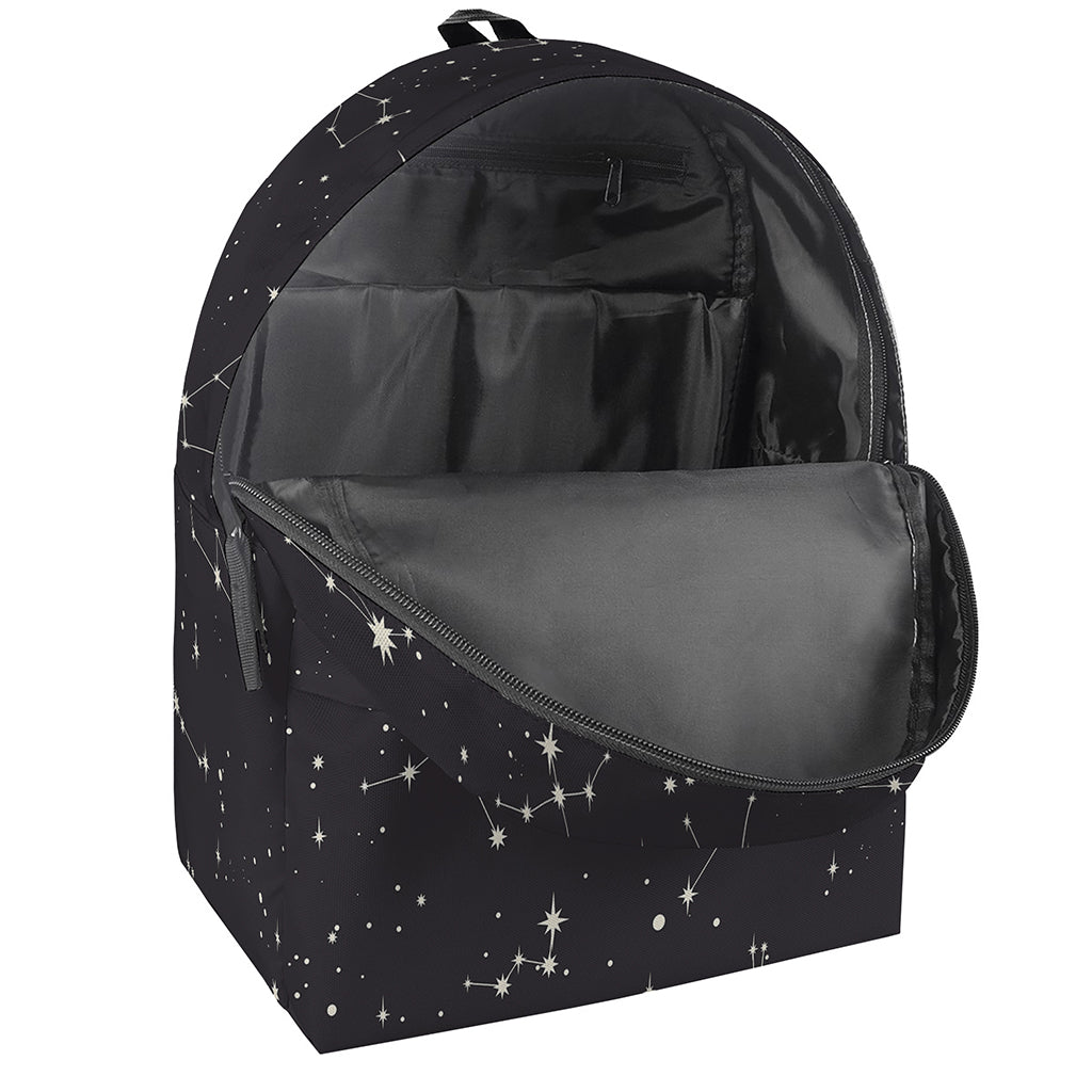 Black And White Zodiac Stars Print Backpack