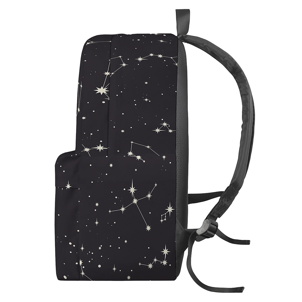 Black And White Zodiac Stars Print Backpack