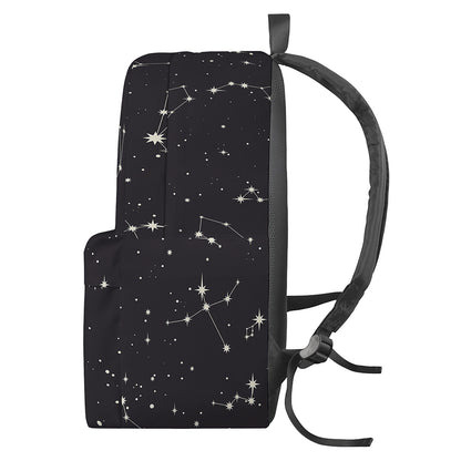 Black And White Zodiac Stars Print Backpack