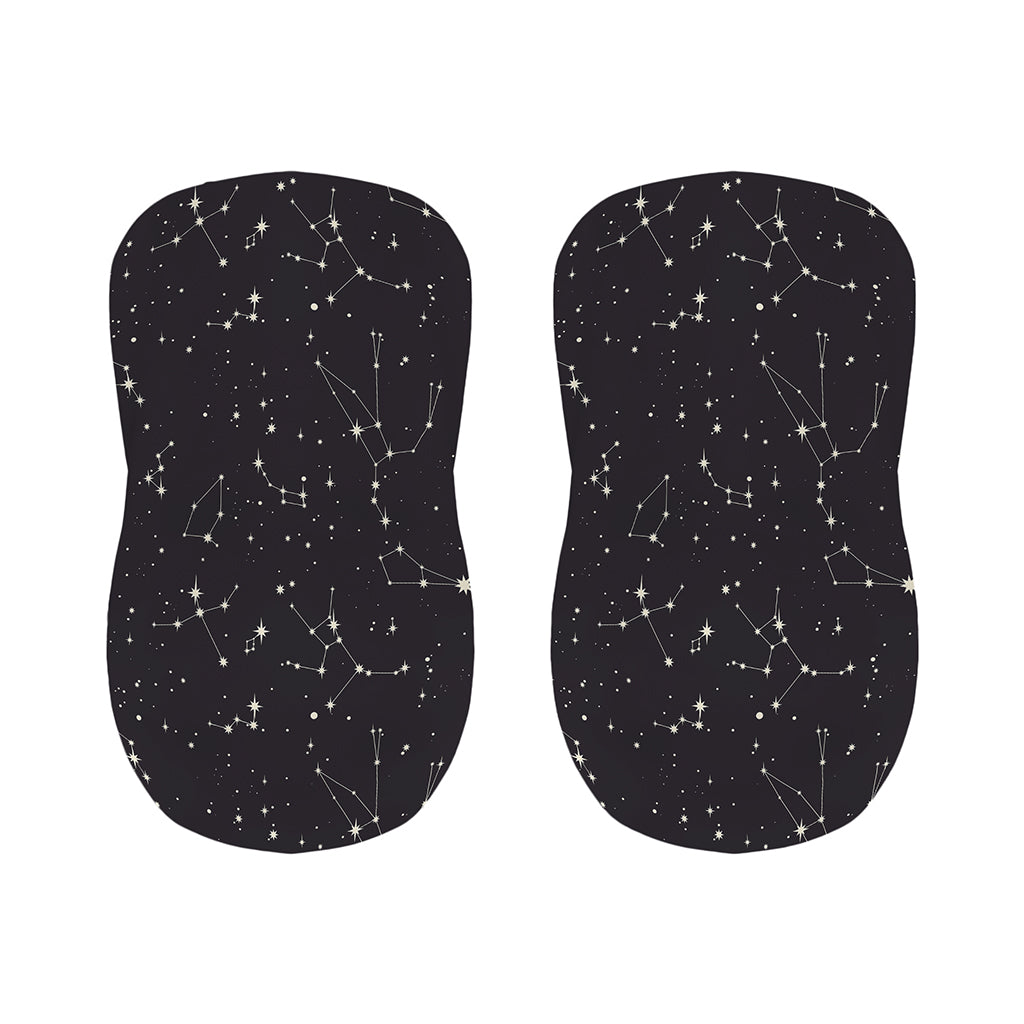 Black And White Zodiac Stars Print Bar Stool Covers
