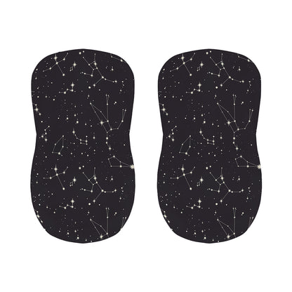 Black And White Zodiac Stars Print Bar Stool Covers