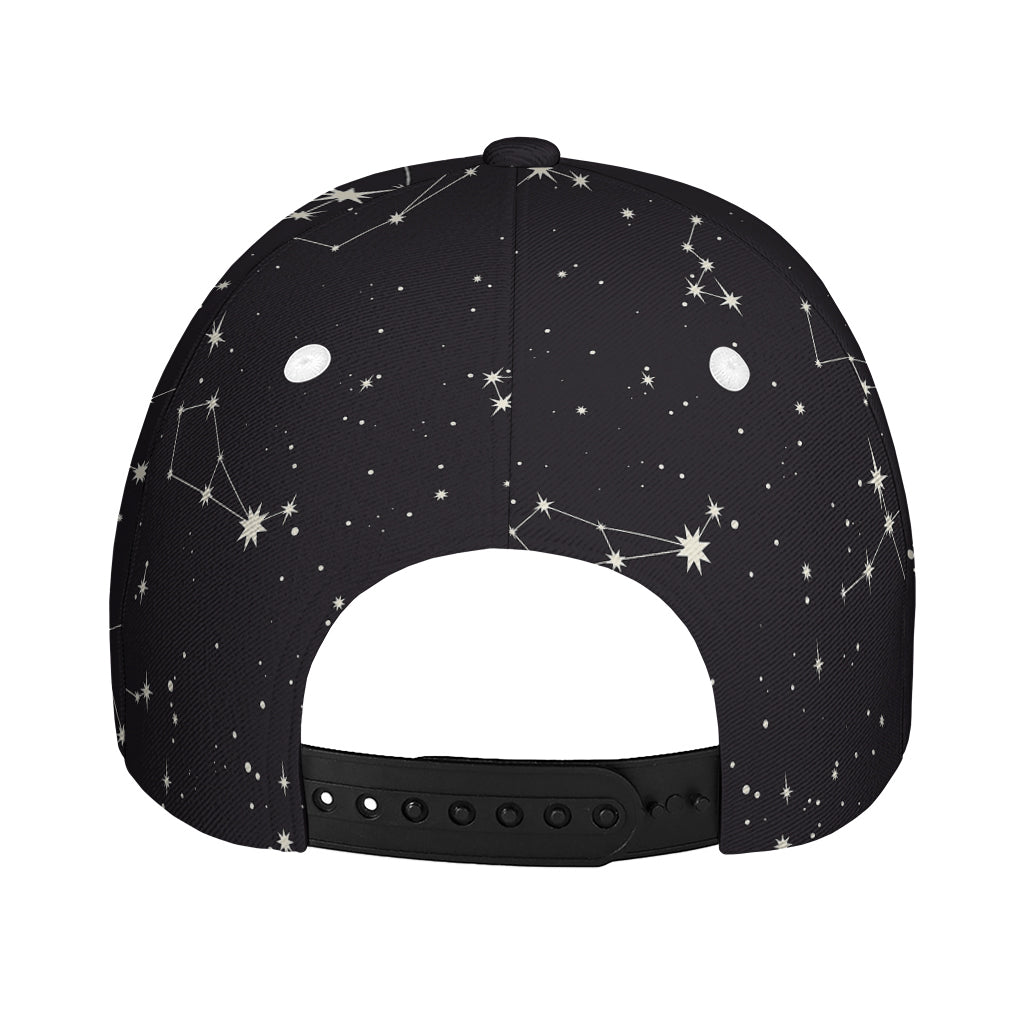 Black And White Zodiac Stars Print Baseball Cap