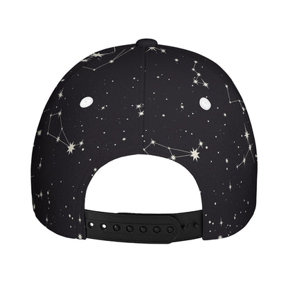 Black And White Zodiac Stars Print Baseball Cap