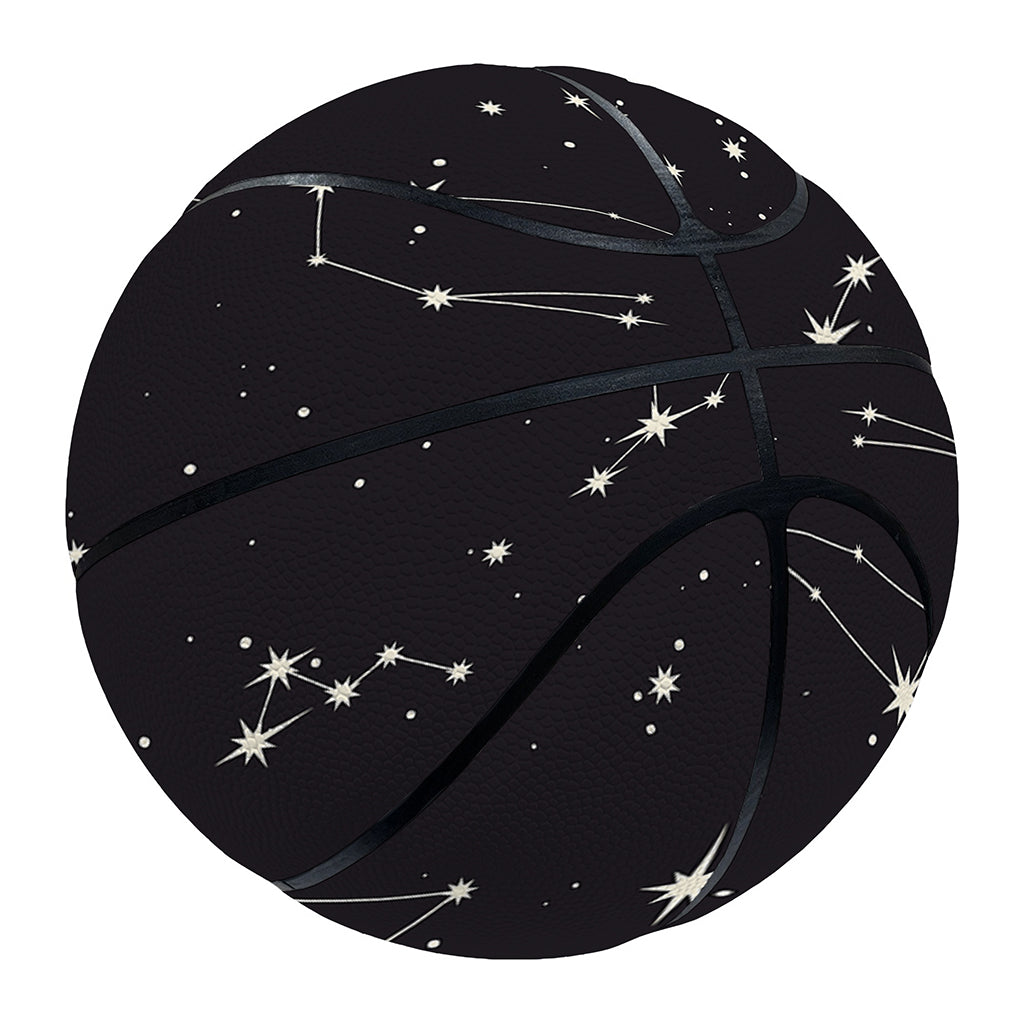 Black And White Zodiac Stars Print Basketball