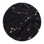 Black And White Zodiac Stars Print Basketball
