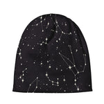 Black And White Zodiac Stars Print Beanie