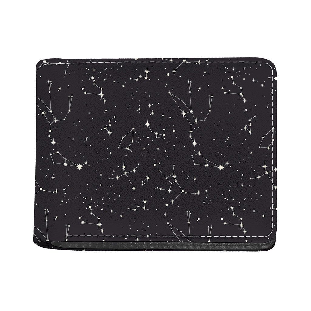 Black And White Zodiac Stars Print Bifold Wallet