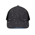Black And White Zodiac Stars Print Black Mesh Trucker Hat