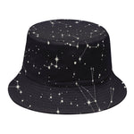 Black And White Zodiac Stars Print Bucket Hat