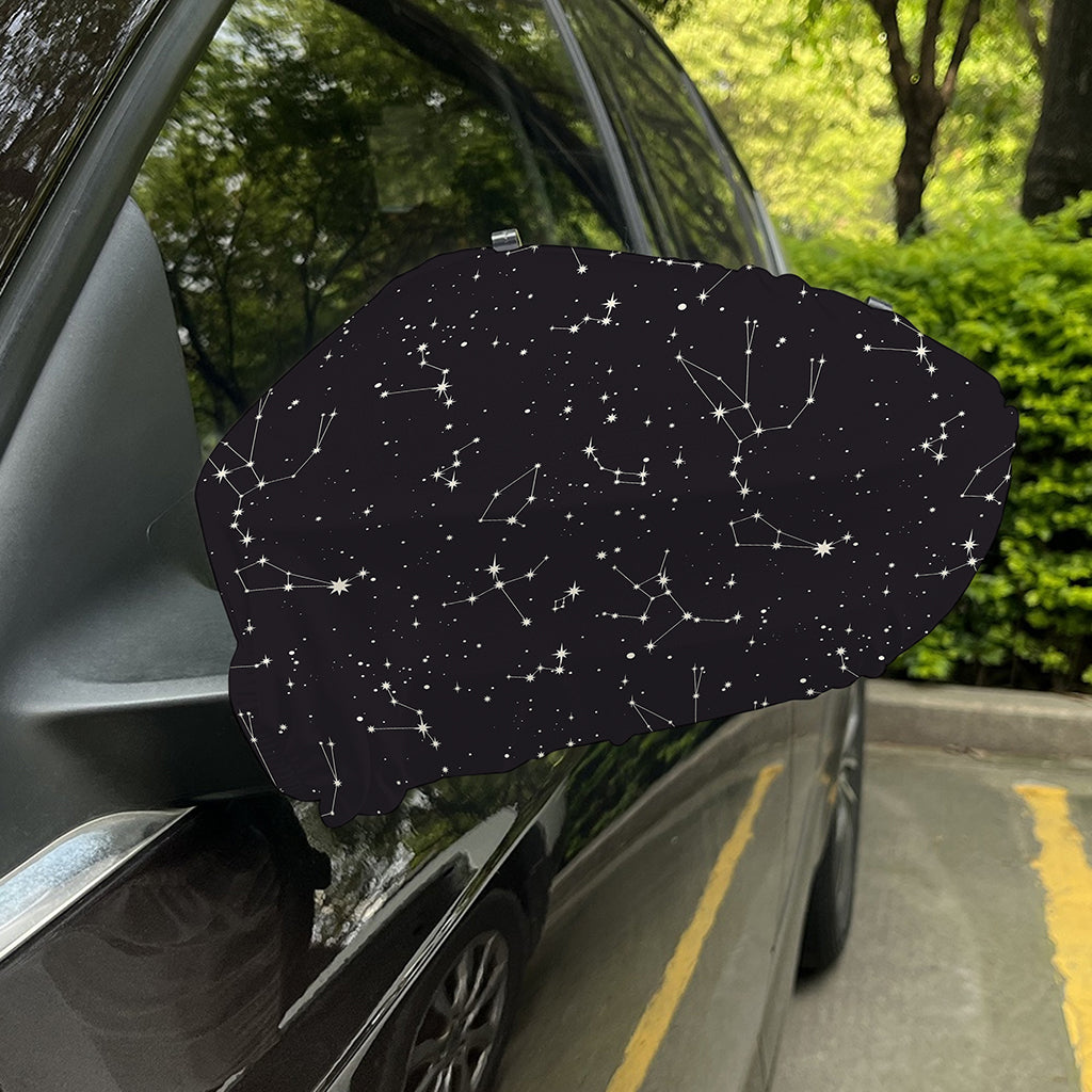 Black And White Zodiac Stars Print Car Side Mirror Covers