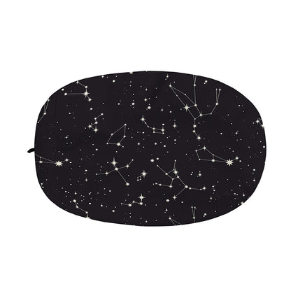 Black And White Zodiac Stars Print Car Side Mirror Covers