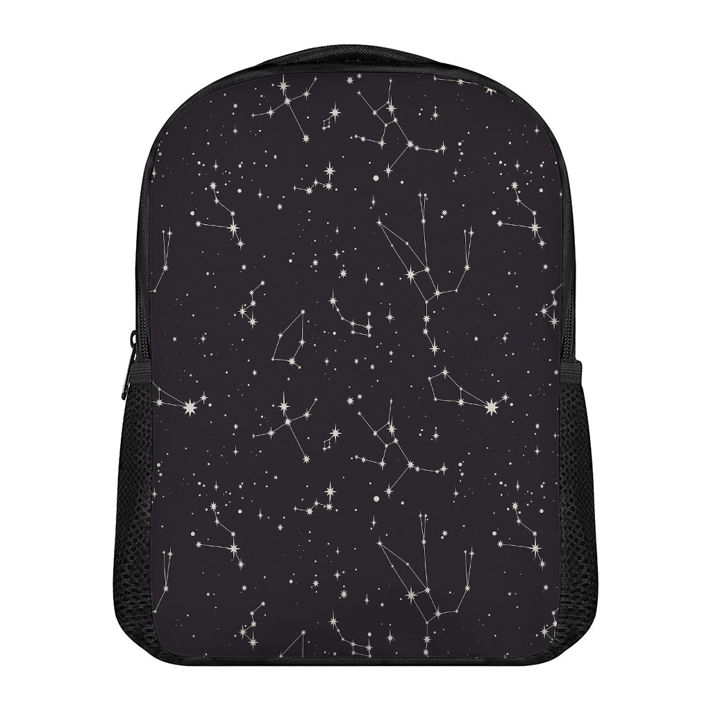 Black And White Zodiac Stars Print Casual Backpack