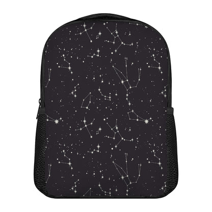 Black And White Zodiac Stars Print Casual Backpack