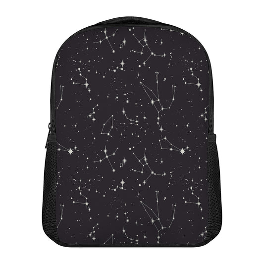 Black And White Zodiac Stars Print Casual Backpack