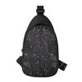 Black And White Zodiac Stars Print Sling Bag