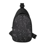 Black And White Zodiac Stars Print Chest Bag