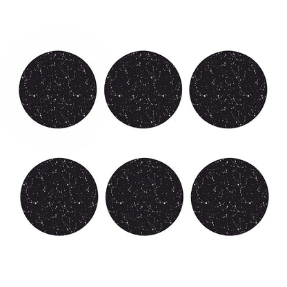 Black And White Zodiac Stars Print Coaster Set