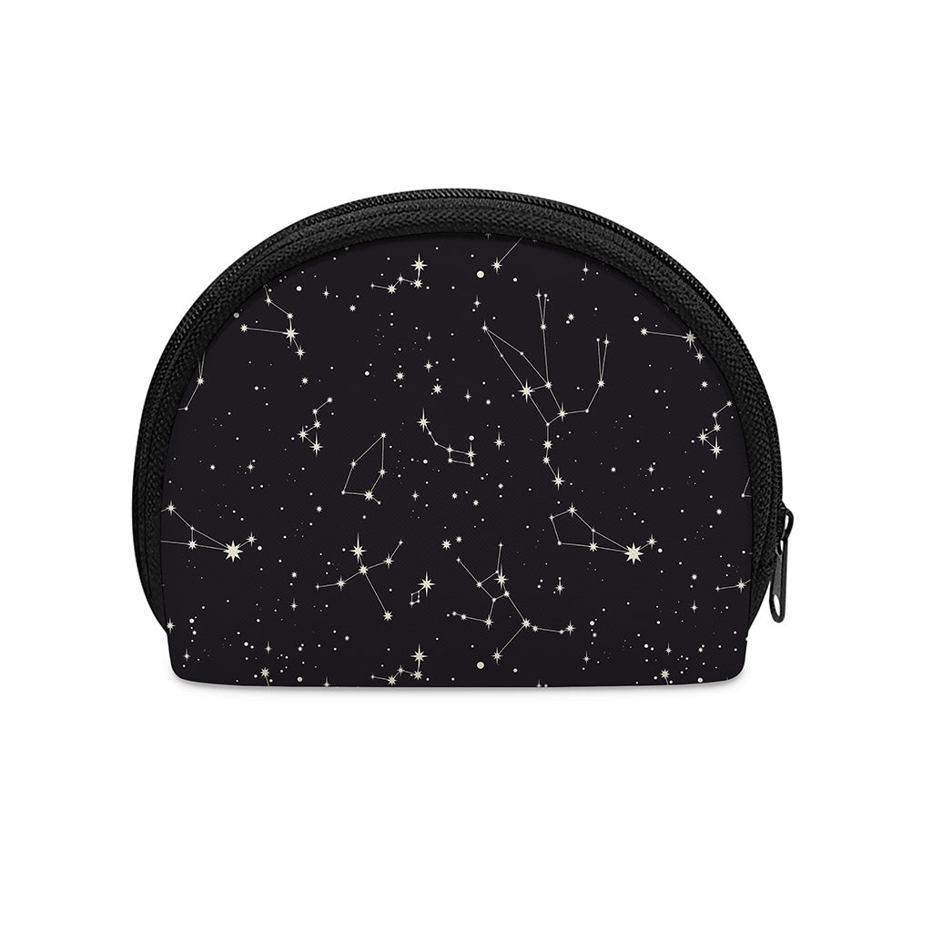 Black And White Zodiac Stars Print Coin Purse