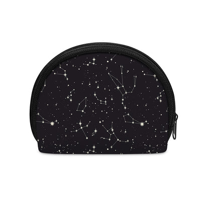 Black And White Zodiac Stars Print Coin Purse