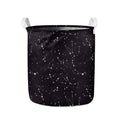 Black And White Zodiac Stars Print Collapsible Laundry Basket