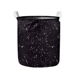 Black And White Zodiac Stars Print Collapsible Laundry Basket