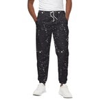 Black And White Zodiac Stars Print Cotton Pants