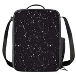 Black And White Zodiac Stars Print Crossbody Lunch Bag