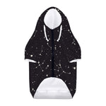 Black And White Zodiac Stars Print Dog Zip Up Hoodie