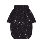 Black And White Zodiac Stars Print Dog Zip Up Hoodie