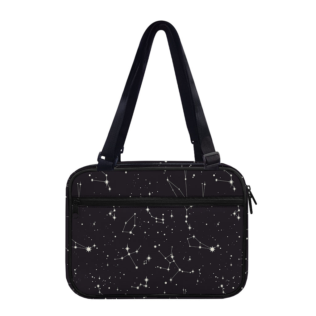 Black And White Zodiac Stars Print Double Strap Bible Bag