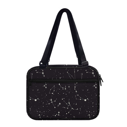 Black And White Zodiac Stars Print Double Strap Bible Bag