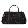 Black And White Zodiac Stars Print Duffel Bag