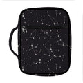 Black And White Zodiac Stars Print Front Pocket Bible Bag