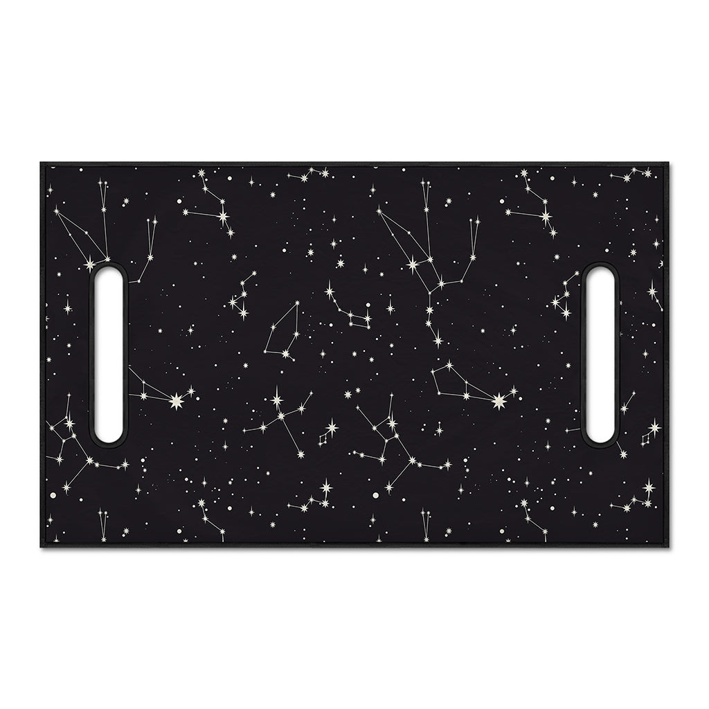 Black And White Zodiac Stars Print Golf Cart Seat Cover