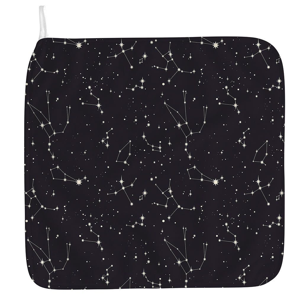 Black And White Zodiac Stars Print Hand Towel
