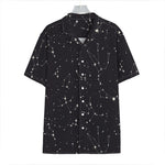 Black And White Zodiac Stars Print Hawaiian Shirt