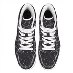 Black And White Zodiac Stars Print High Top Leather Sneakers