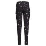 Black And White Zodiac Stars Print High-Waisted Pocket Leggings
