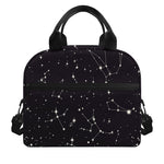 Black And White Zodiac Stars Print Insulated Lunch Bag