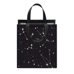 Black And White Zodiac Stars Print Insulated Lunch Tote