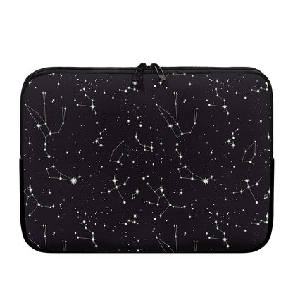 Black And White Zodiac Stars Print Laptop Sleeve