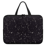 Black And White Zodiac Stars Print Laptop Sleeve With Handle