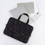 Black And White Zodiac Stars Print Laptop Sleeve With Handle